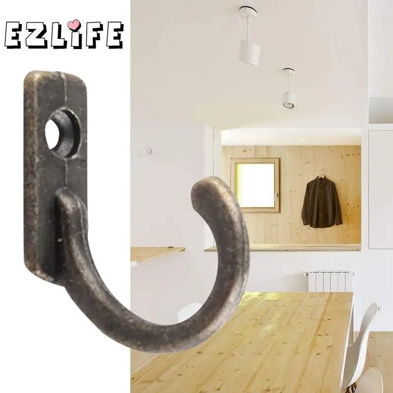 

5pcs/set Wall Door Metal Antique Hooks Hanger For Key Clothes Coat Hat Bags Towel Zinc Alloy Bathroom Accessoreis MCG4658