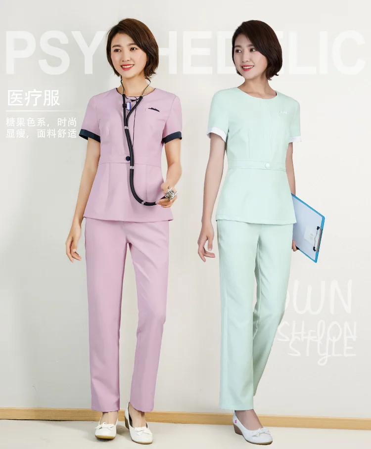

New Korea Style Medical Suits Beauty Salon Workwear Uniform Health Club Technicians Work Clothes Sets Dental Clinic Overalls