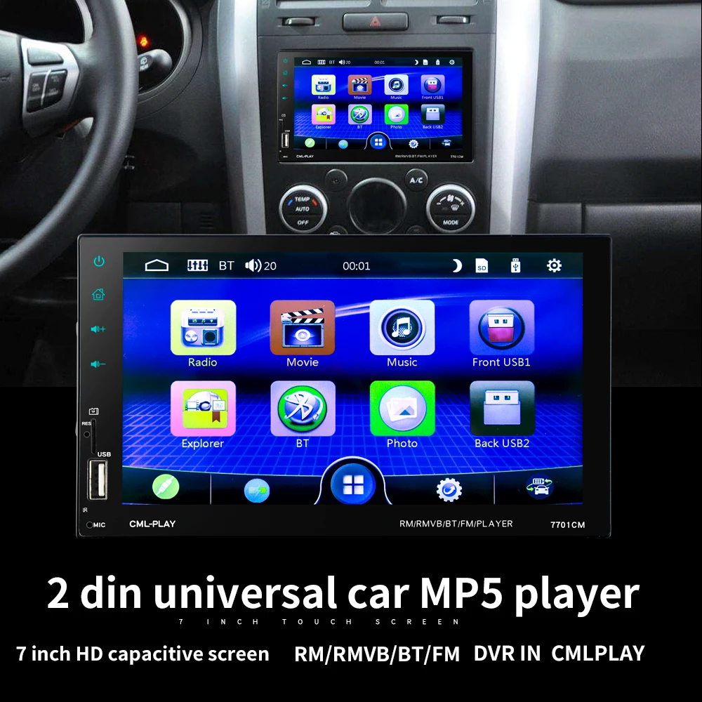

Universal 2 Din Car Multimedia Player Autoradio Stereo 7" Touch Screen Video MP5 Player Auto Radio Support Backup Camera