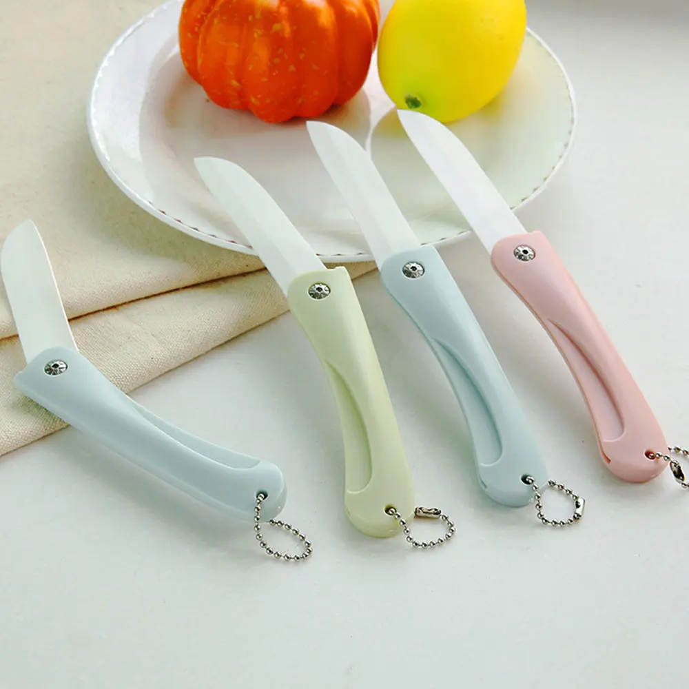 Household Pottery Folding Fruit Peeling Knife Kitchenware Picnic Tools
