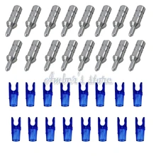 50 комплектов шпилька в виде стрелки S Nock& штифты-зарубки под тетиву адаптер для карбонового алюминиевого вала ID 6,2 мм