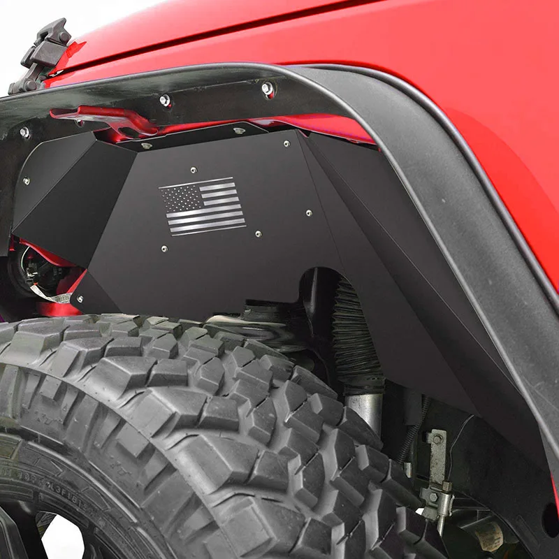 

New Bolaxin Front Inner Fender Liners for Jeep Wrangler JK 2007-2018 (Pack of 2 Front Liners, US Flag Logo)