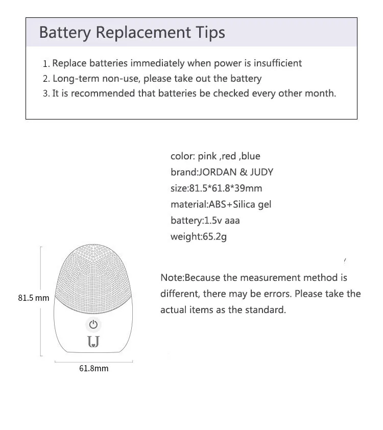 Xiaomi JORDAN& JUDY, Мини электрическая Массажная щетка для чистки лица, стиральная машина, водонепроницаемые силиконовые инструменты для ухода за кожей лица