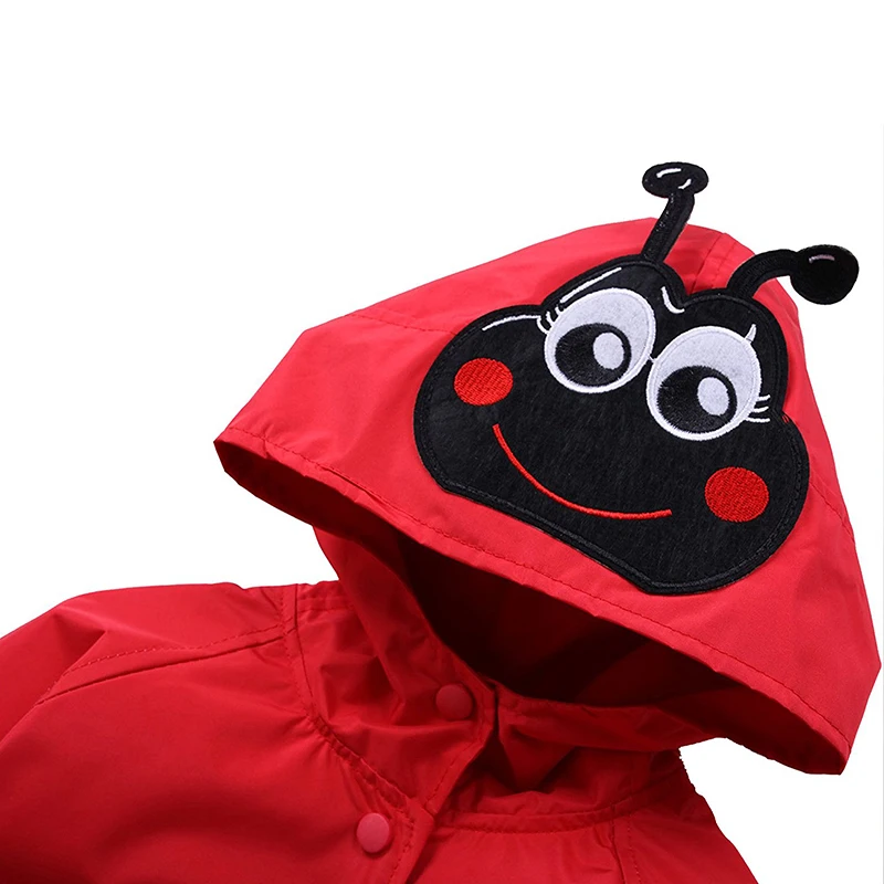 Модный детский плащ с капюшоном, непромокаемая ветрозащитная зимняя куртка с лягушкой и жуком дождвая ожежда для девочек и мальчиков, студенческое пончо для детей от 2 до 6 лет