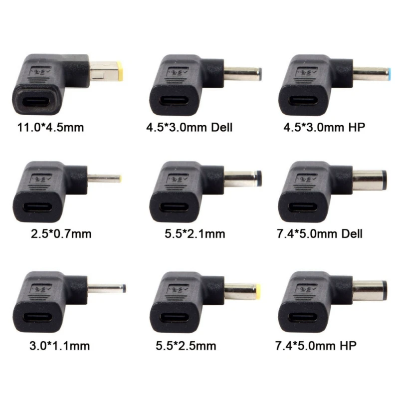 

Laptop Power Adapter Connector Dc Plug USB Type C Female to Universal Male Jack Converter for Lenovo for Asus Notebook Charger