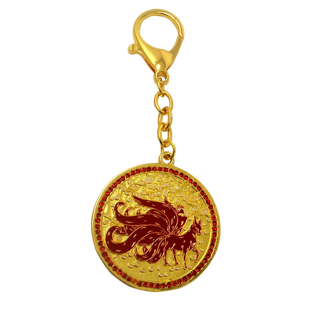 

9 Tailed Red Fox Amulet for Wealth & Power Feng Shui Key Chain