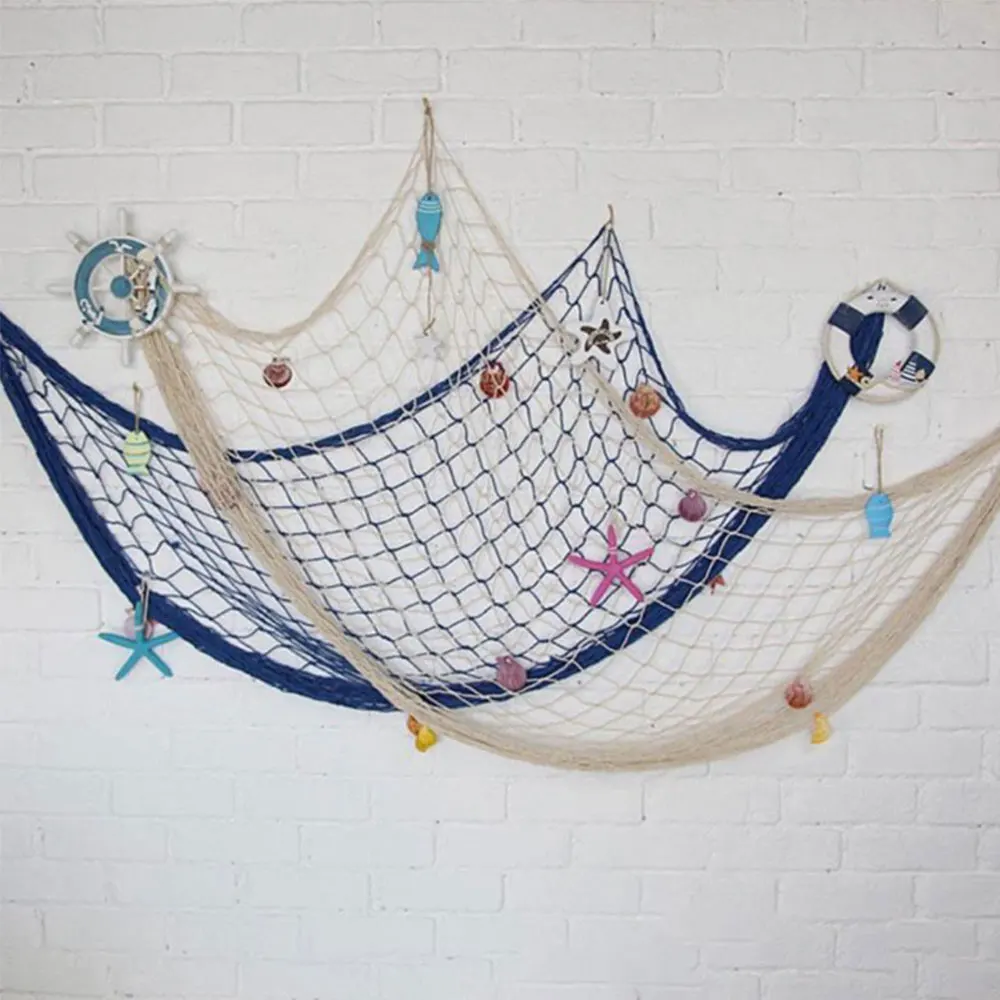 Mediterranean Marine Style Hanging Fishing Net Pendant Mesh Home Decor