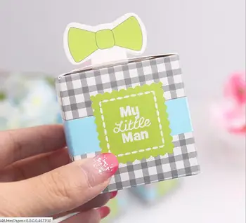 

baby box 1000pcs cute my little man bow tie Wedding Favor Boxes gift box candy box Free shipping
