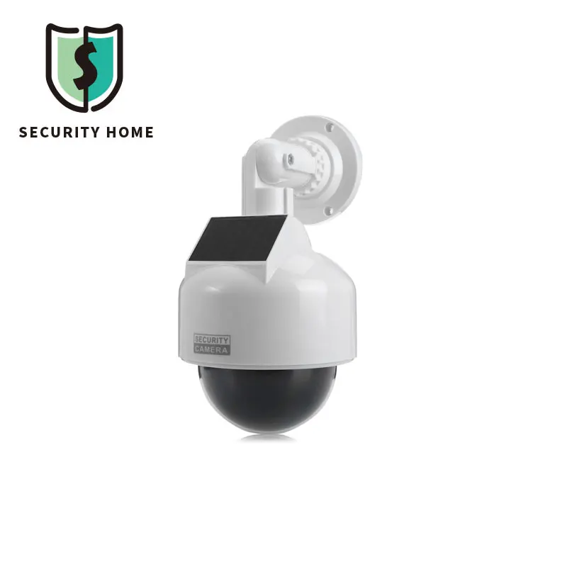 

ESCAM Dummy Camera Solar Energy Realistic Dummy Dome Camera Surveillance Security With CCTV Sticker Blinking Red LED Light