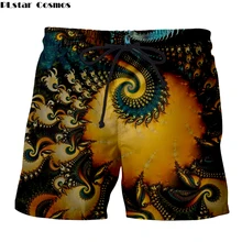Мужские модные летние пляжные повседневные шорты для фитнеса с 3d принтом, свободные винтажные богемные психоделические забавные брюки, быстросохнущие пляжные шорты