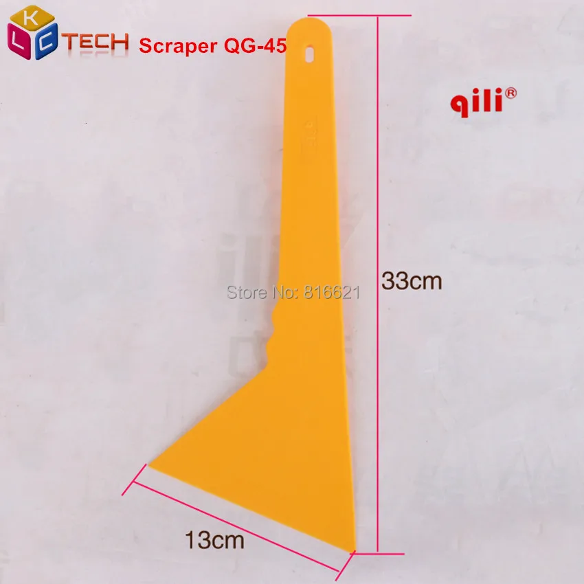 60 pcsqili QG-45 ложки с длинной ручкой, Пластиковый оконный скребок прямой рот лезвие скребка инструменты виниловая пленка для упаковки Стикеры Установка