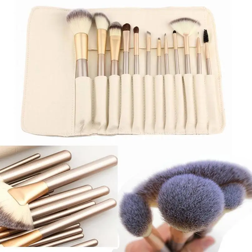 Women's Fashion 12PCS Make Up Foundation Eyebrow Eyeliner Blush Cosmetic Concealer Brushes 0704 | Красота и здоровье