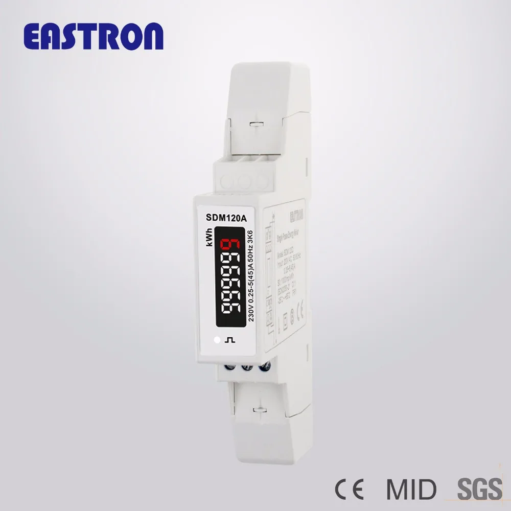 SDM120A 1-фазный 2-проводной 0 25 ~ 5(45)A 230 В импульсный выход измерение герметичной
