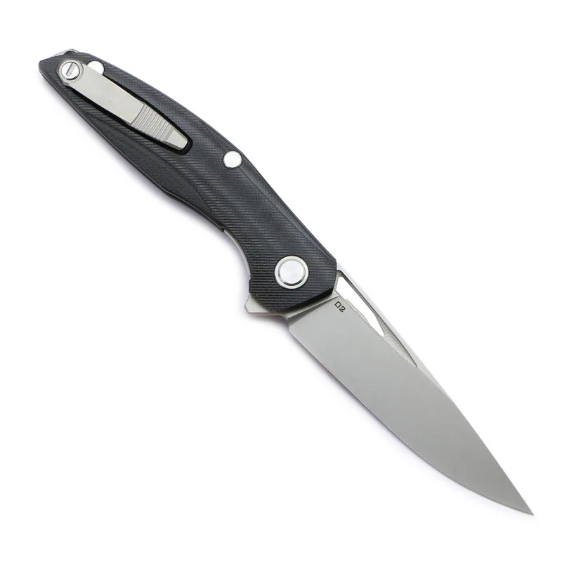 DICORIA Флиппер F111 D2 лезвие Сталь titanium + G10 ручка складной нож Открытый Отдых Охота