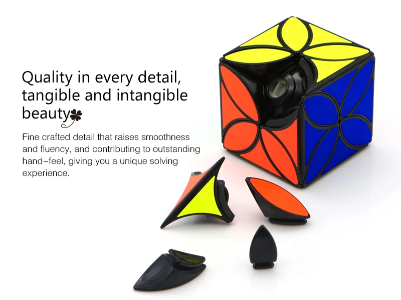 Натуральная Qiyi mofangge кубик с клевером странно-образный Magic Скорость Cube головоломка твист игрушечные кубики для Для детей