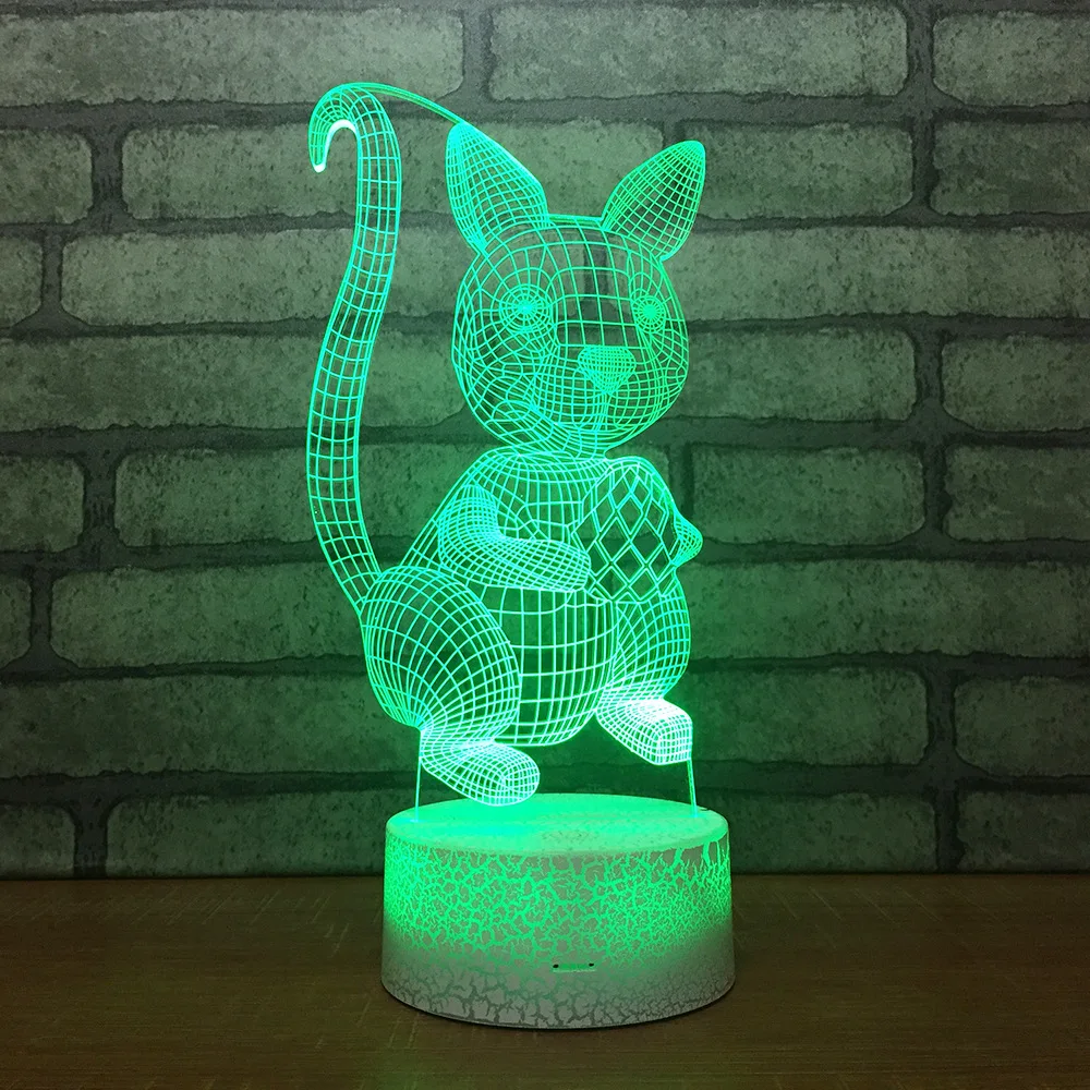 

Colorful Led Night Light Touch And Discolor 3d Lamp Lovely cartoon children's toys 7 color change 3d Light