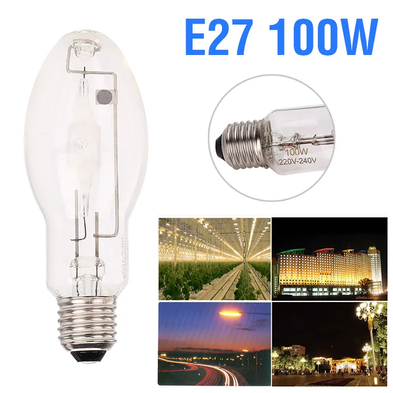 

Metal Halide Bulb 100W E27 MH 20000LM Shopping Center Medium Base Exhibition Hall Art Gallery Home Industrial Lighting Lamp