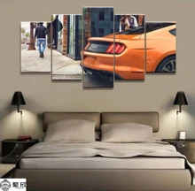 Peças Do Carro de Rua Cenário 5 Cartaz Estrutura Modular Moderno Da Parede Da Arte Decorativa Imagem Canvas Impresso Um Conjunto de Pintura