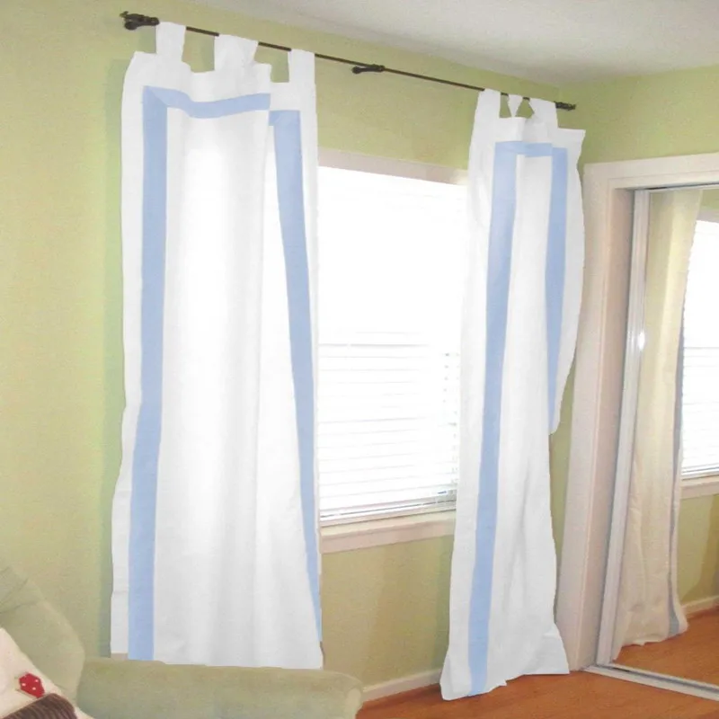 

Free shipping applique decoration tab top curtains for living room modern solid color partition curtain hotel шторы cortinas