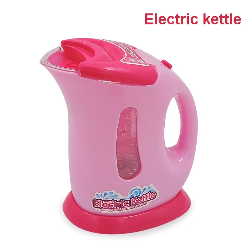 Мини-игрушки для кухни, ролевые игры, игрушки для девочек, Детский Светильник, звуковое моделирование, домашняя бытовая техника, кухонные принадлежности, Обучающие - Цвет: Electric kettle