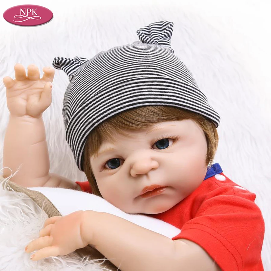 NPK Reborn Baby Doll Realisitc детские куклы для мальчиков 23 дюйма 57 см полностью винил силикон