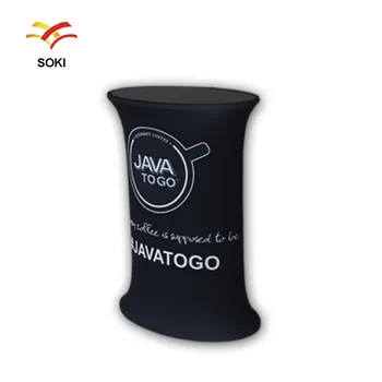 

Oval Shape Portable Promotion Counter Trade Show Table For Demo Reception Desk 40x60x100cm
