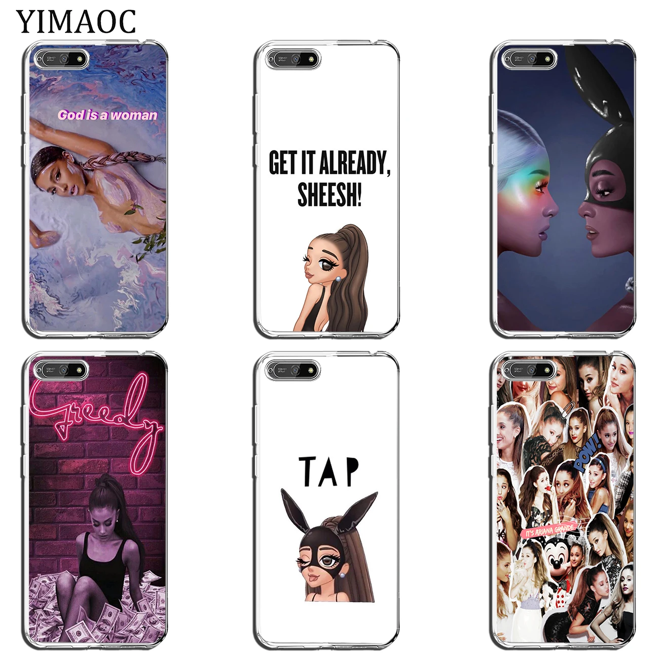 Мягкий силиконовый чехол для телефона YIMAOC Ariana Grande Huawei Y7 Y6 Y9 Prime 2018 Honor 20 10 8 8C 8X 9X 9 Lite