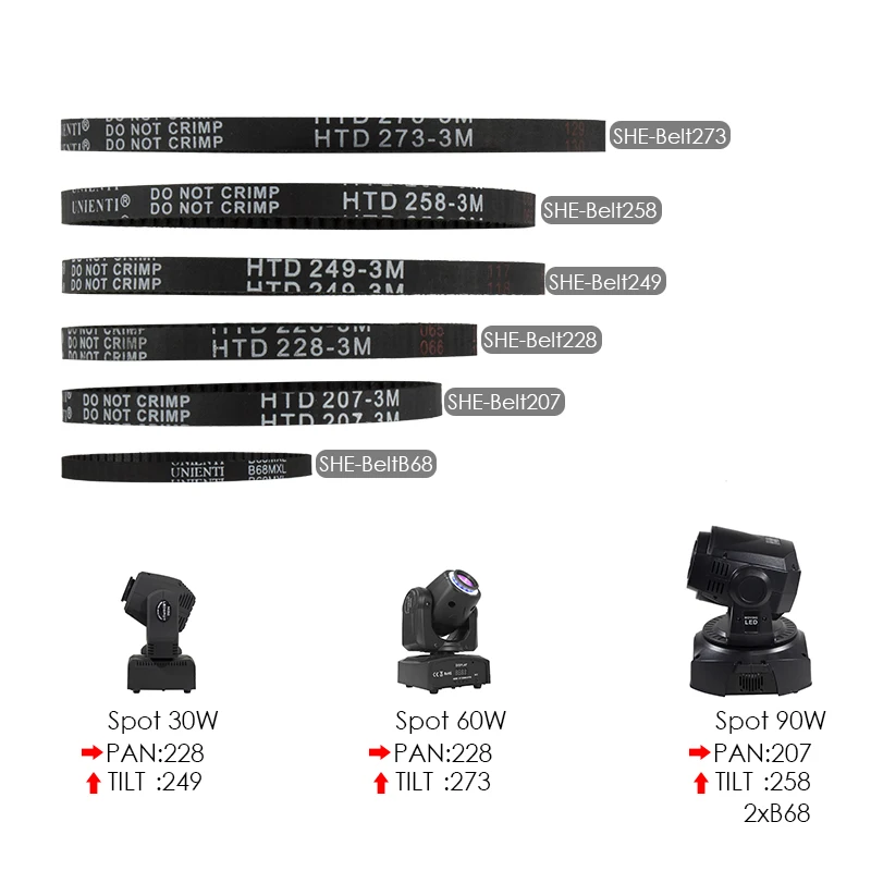 SHEHDS движущаяся головка луч светильник XY ось Закрытая 2GT петля ремня ГРМ резина для точки 230 Вт/350 Вт/90 Вт/60 Вт/30 Вт синхронный ремень запчасти