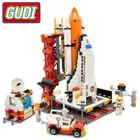 GUDI Legoings блок город космопорт Космический Шаттл Запуск Центр строительный блок 679 шт. классический кирпич Развивающие игрушки для детей - изображение