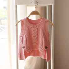 Детские хлопчатобумажный свитер для девочек девушки дети милый модный Одноцветный свитер