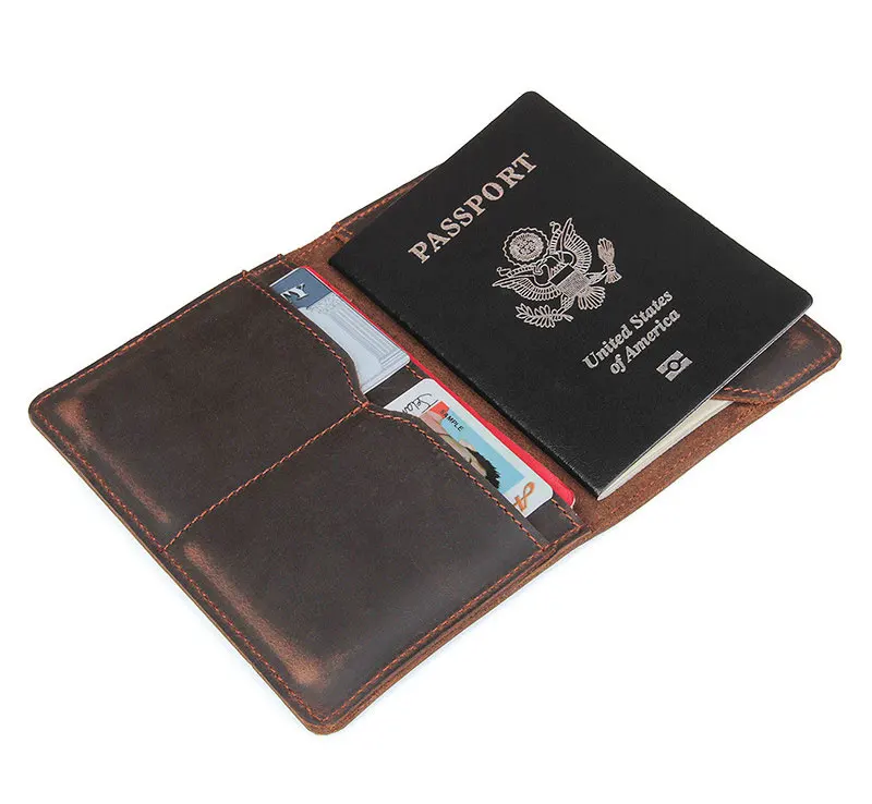 Новый паспорт дорожный кошелек из натуральной кожи документ Обложка для паспорта многоцелевой кредитной карты посылка ID владельца RFID