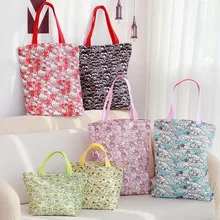 Мультфильм Хелло Китти Мелодия Cinnamoroll пудинг собака холст женская сумка-шоппер сумки на плечо детский Ланчбокс Экологически чистая сумка сумки