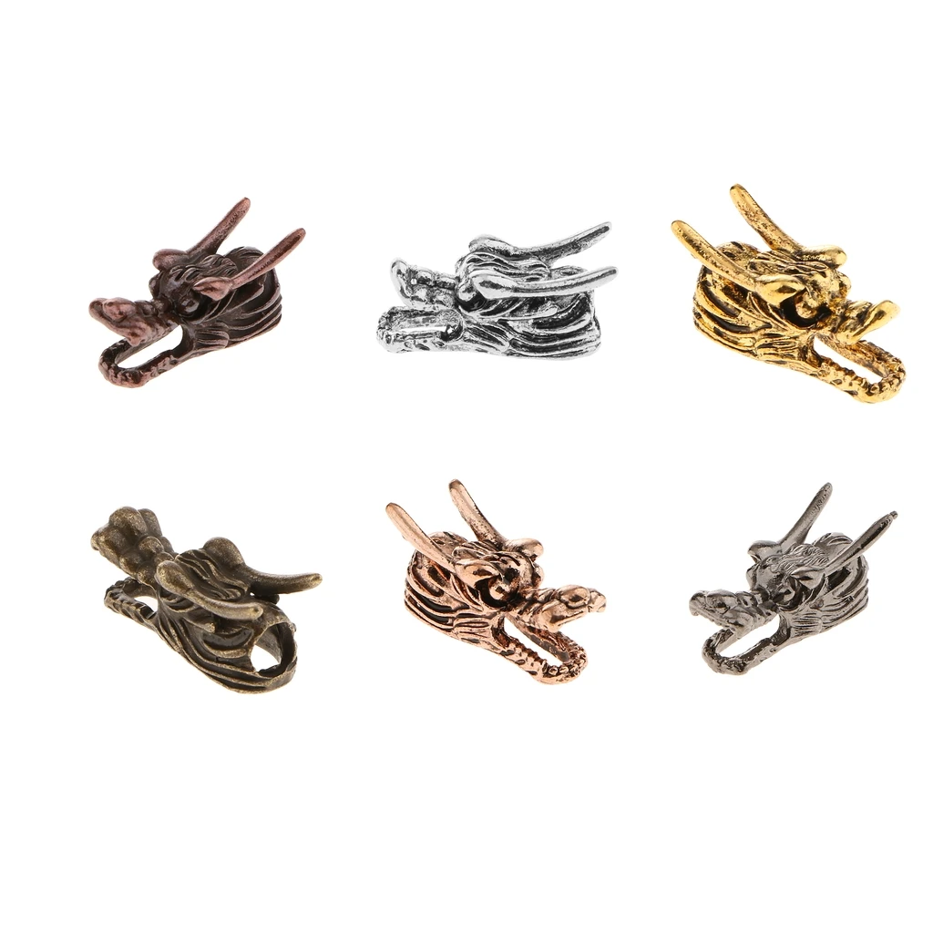 10 Pieces DIY Antique Dragon Head Beads Wholesale 22x 9 mm Beads Supplies Big Hole Dragon Charm Metal Beads Accessories