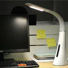 [Семь Neon] 8 комплектов модные Портативный 7 Вт 30lm удара светодиодные настольные лампы с гибкой рукой и раздвижные touch настольная лампа led dimmer