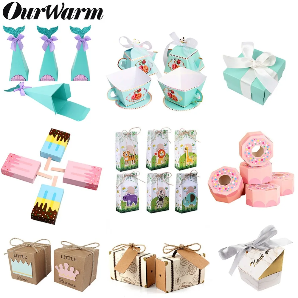 Бумажная Подарочная коробка OurWarm упаковка для детских конфет свадебные сувениры