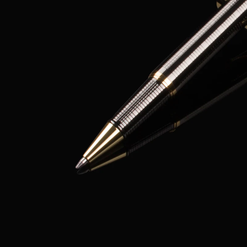 Шариковая ручка dika wen, Высококачественная гелевая ручка, роскошная Ручка-роллер 0,5 мм, перо с черными чернилами, металлическая шариковая ручка для студентов, школьные принадлежности