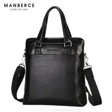 Hot Men Shoulder Bag Fashion Tote Bag Crossbody Bag Cowhide Briefcase MANBERCE Brand Handbag Men’s Messenger Bag Free Shipping