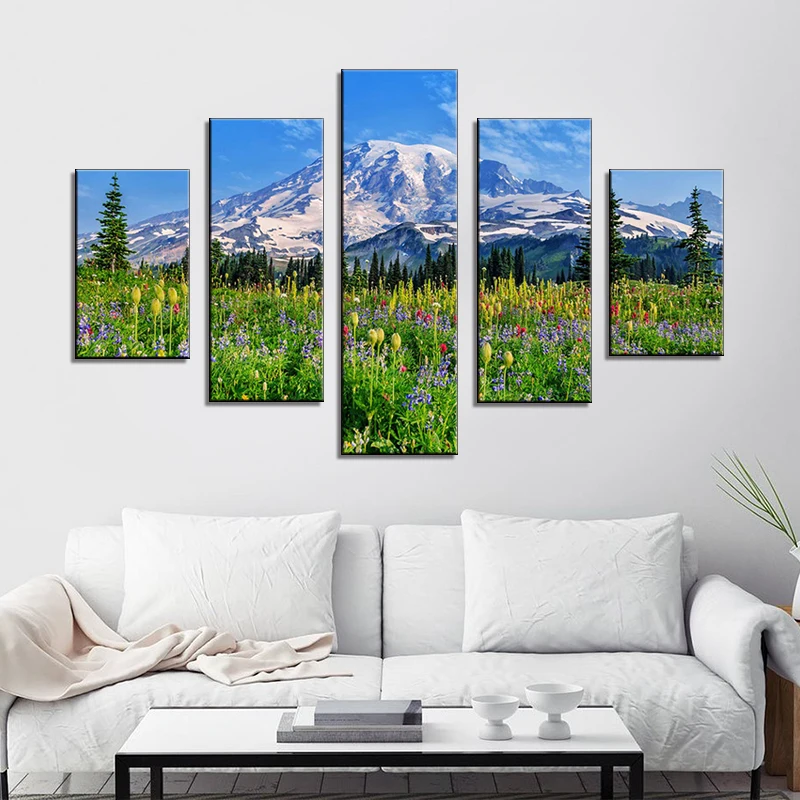 Mount renier Pictures 5 шт./мульти Panle холст USA WA художественная галерея картины украшение