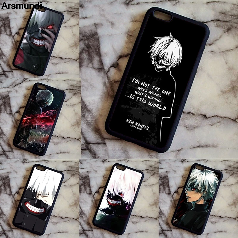 

Arsmundi Famous Tokyo Ghoul Ken Kaneki Phone Cases for iPhone 4S SE 5S 6S 7 8 Plus X XR XS Max Case Soft TPU Rubber Silicone