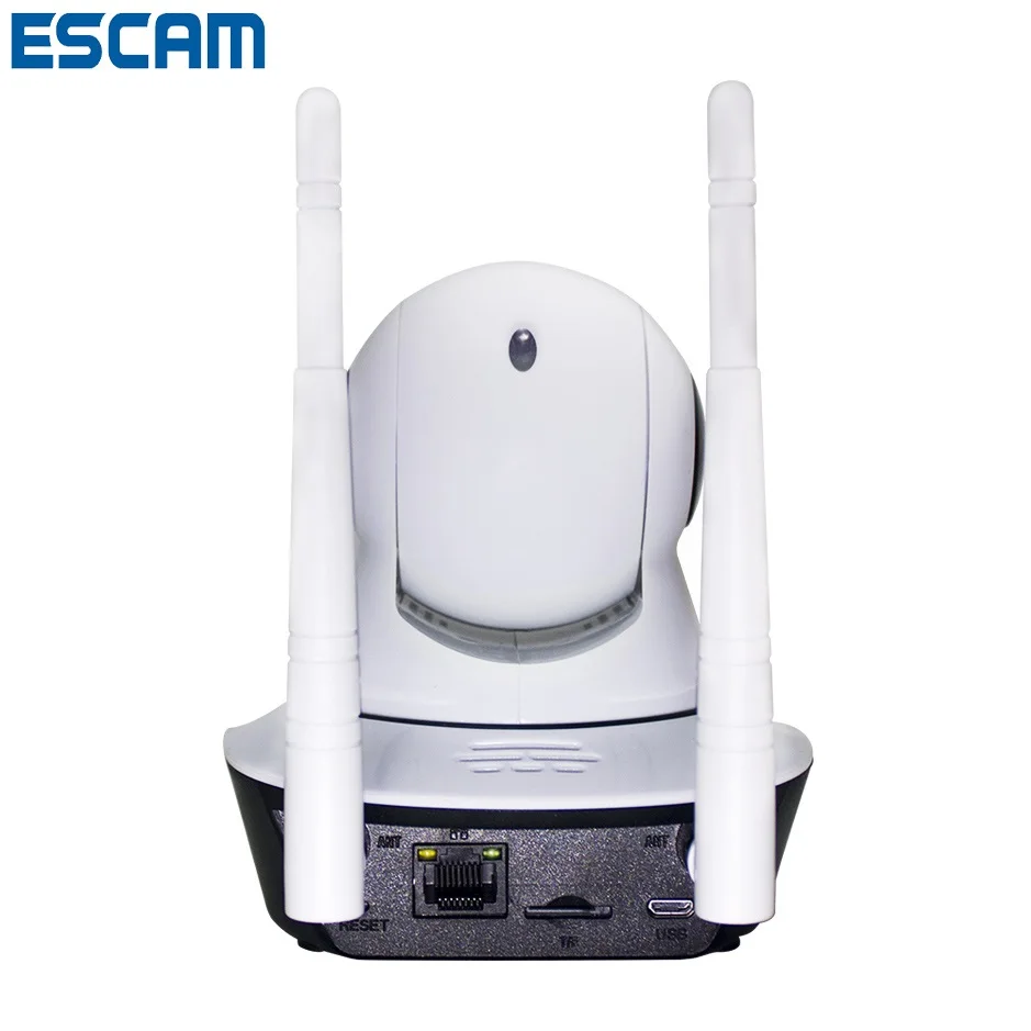 Escam g02 ptz wi fi камера dual антенна hd 720 P pan/tilt ИК IP Камера Поддержка ONVIF Макс до 128 ГБ