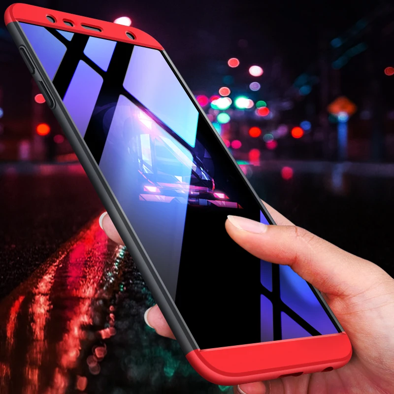 

Luxury 3 IN1 for Samsung Galaxy J4 Plus Case Coque Samsung J6Plus Case Cover 360 Protect for Samsung J8 2018 Case J6 Plus J4Plus