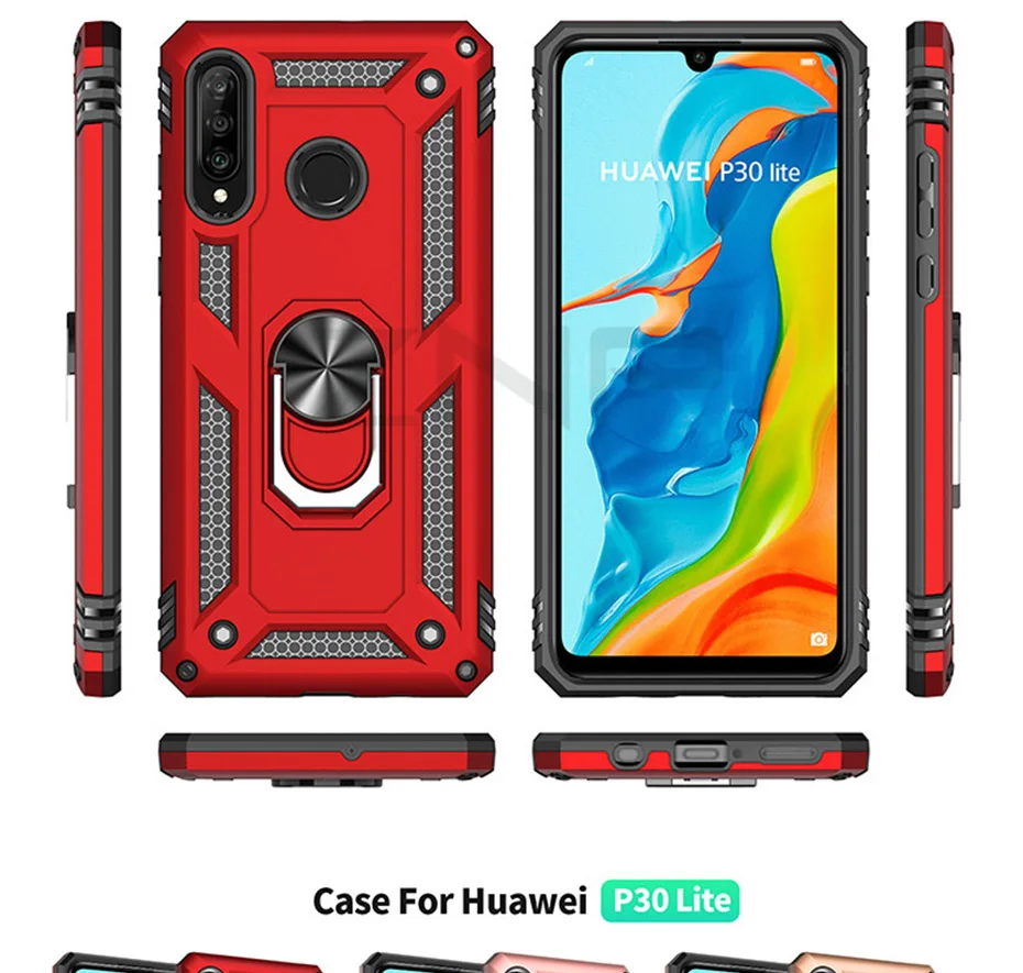 ZNP противоударный защитный чехол для телефона huawei P30 Pro P30 Lite подставка с магнитным кольцом чехол для huawei P Smart чехол s Coque