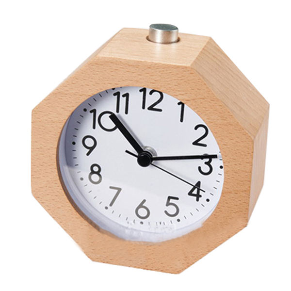 HOT Led Alarm Clock,Wooden LED Digital Alarm Clock, Displays Time Date Week And Temperature, Cube Wood-shaped Sound Control De