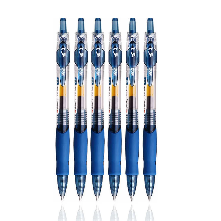 M& G новая качественная креативная Милая гелевая ручка GP1008 0,5 мм черные красные синие чернила для письма гладкая нейтральная ручка канцелярские принадлежности для офиса и школы - Цвет: 6Pcs Navy blue