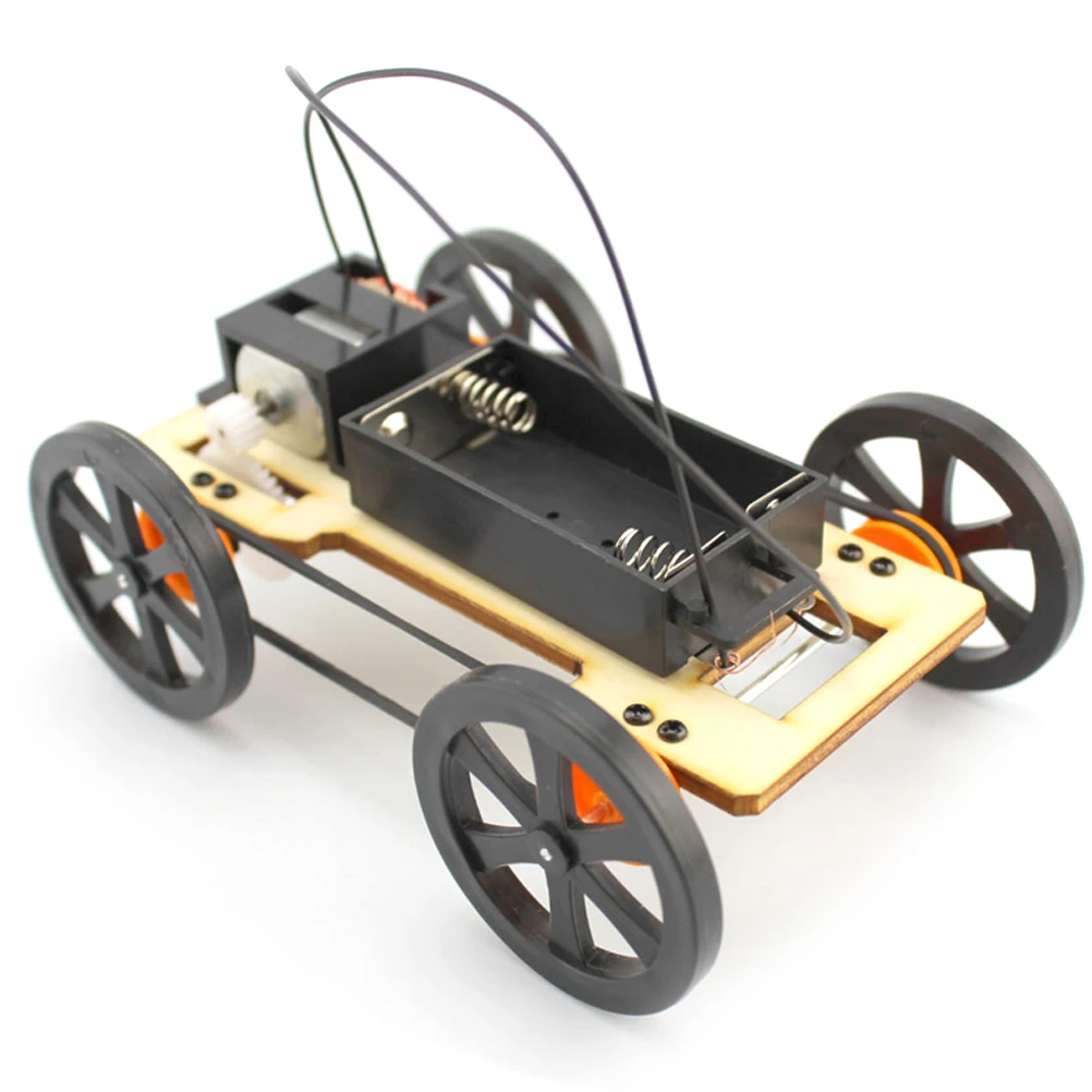 Self Assembly DIY Mini Batería Powered Car Model Kit Niños Niños Regalo de Juguete Educativo Más Nuevo
