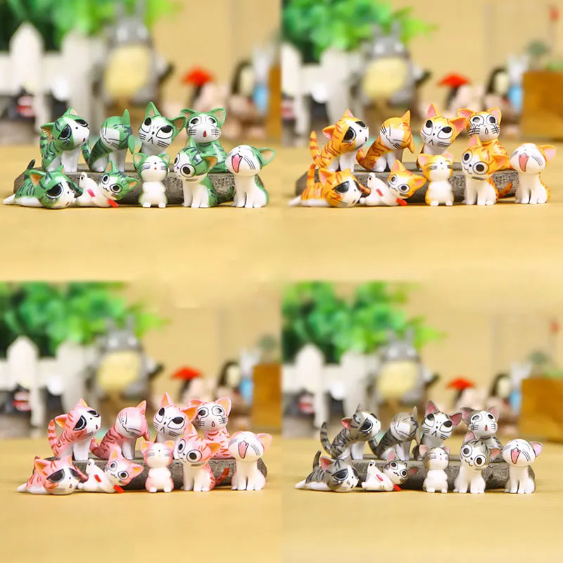 5 colors Cute Cat Animal Miniature Fairy Garden Home Houses Decoration Mini Craft Micro Landscaping Decor DIY Accessories