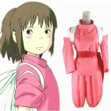 Anime Chihiro animado Partido de Cosplay de Halloween Llena set4in1 (Top + Pantalones + Correa + correa)
