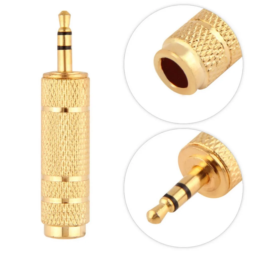 3.5mm Male to 6.5 mm Female Jack Stereo Audio Adapter For Microphone Headphone 