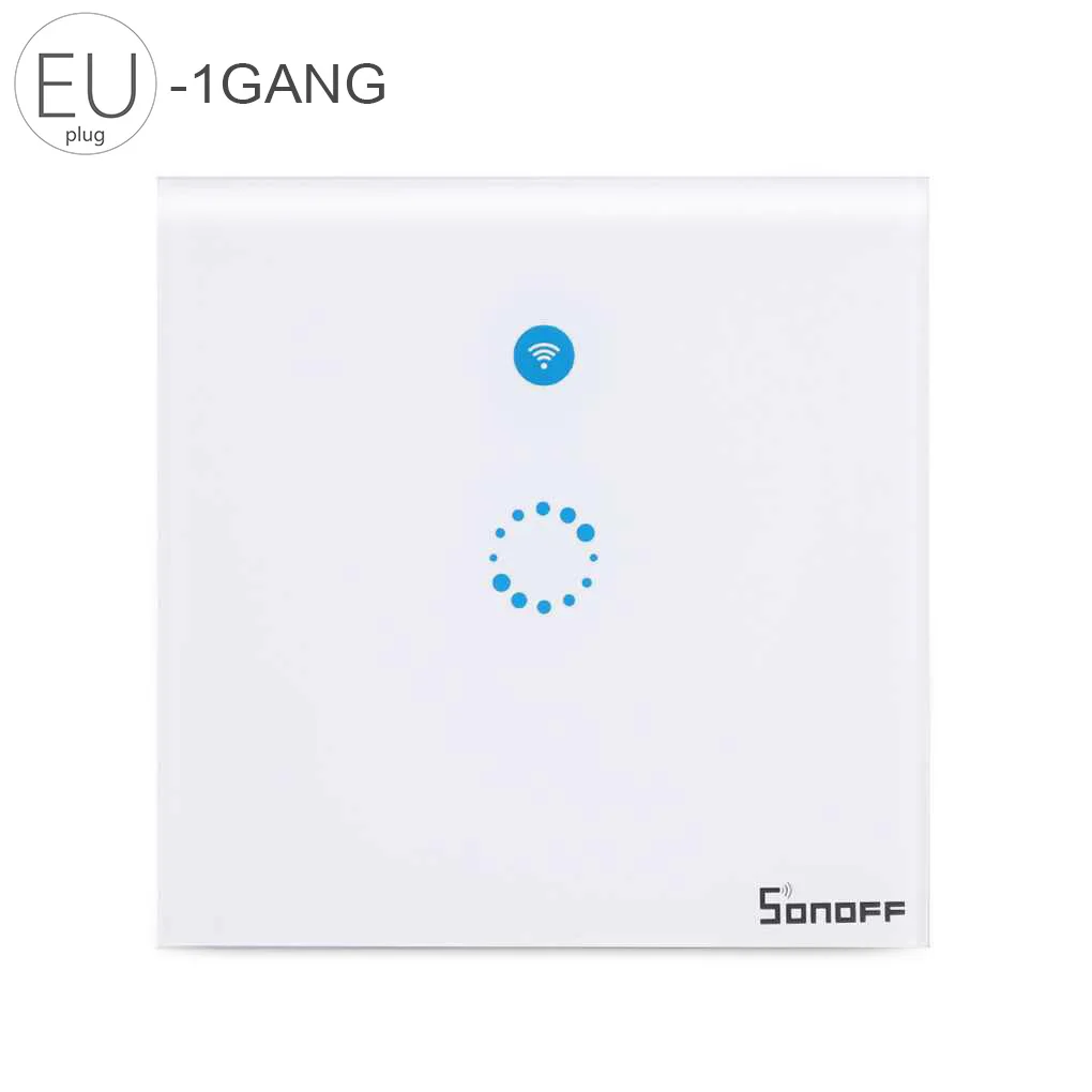 

Sonoff T1 EU Remote Control Light Switch Wall Panel 1/2 Gang Wireless Smart Touch ON/OFF Plate Work With Alexa Nest smart home