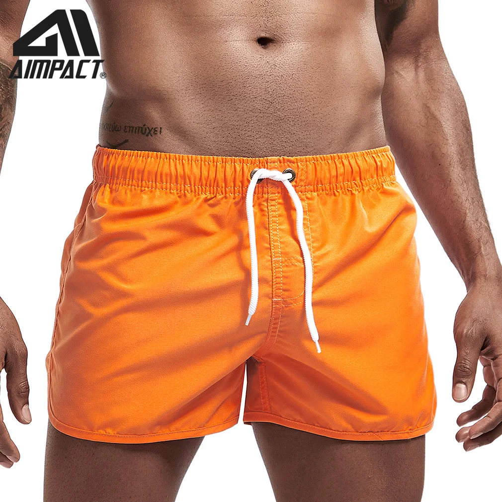 Aimpact secagem rápida praia shorts para homens